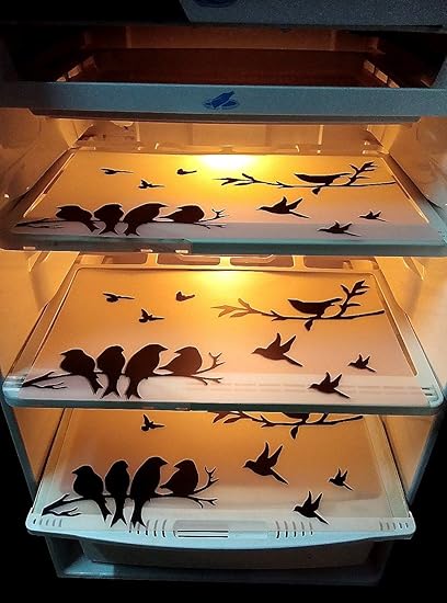 Deerosita Plastic Fridge Mat Refrigerator Drawer Mat/Fridge Mat/Place Mat Set of 3 Pcs (12 * 17 inches) Multi Purpose Use { Random Color Will Be Sent As Per Availability}