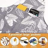 FanChose Plus Size Cotton Canvas Apron with Pockets for Men Women Cooking view 3