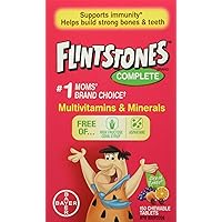 FLINTSTONES Complete Chewable Multivitamin for Kids, Aspartame-Free, with Vitamin A, C6, B12, C, D, e, & Calcium 150 count