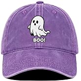 Halloween Hat Cute Ghost Black Baseball Cap Accessories Gifts Women Men