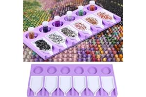 HPMJZ Painting Diamond Accessories Tray Organizer Art Beads Sorting Storage containers Tools Kits for Glitter Rhinestones 5D Embroidery DIY Crafts 6 Slots Trays Holder for DIY Diamond Art Craft Painting Kit