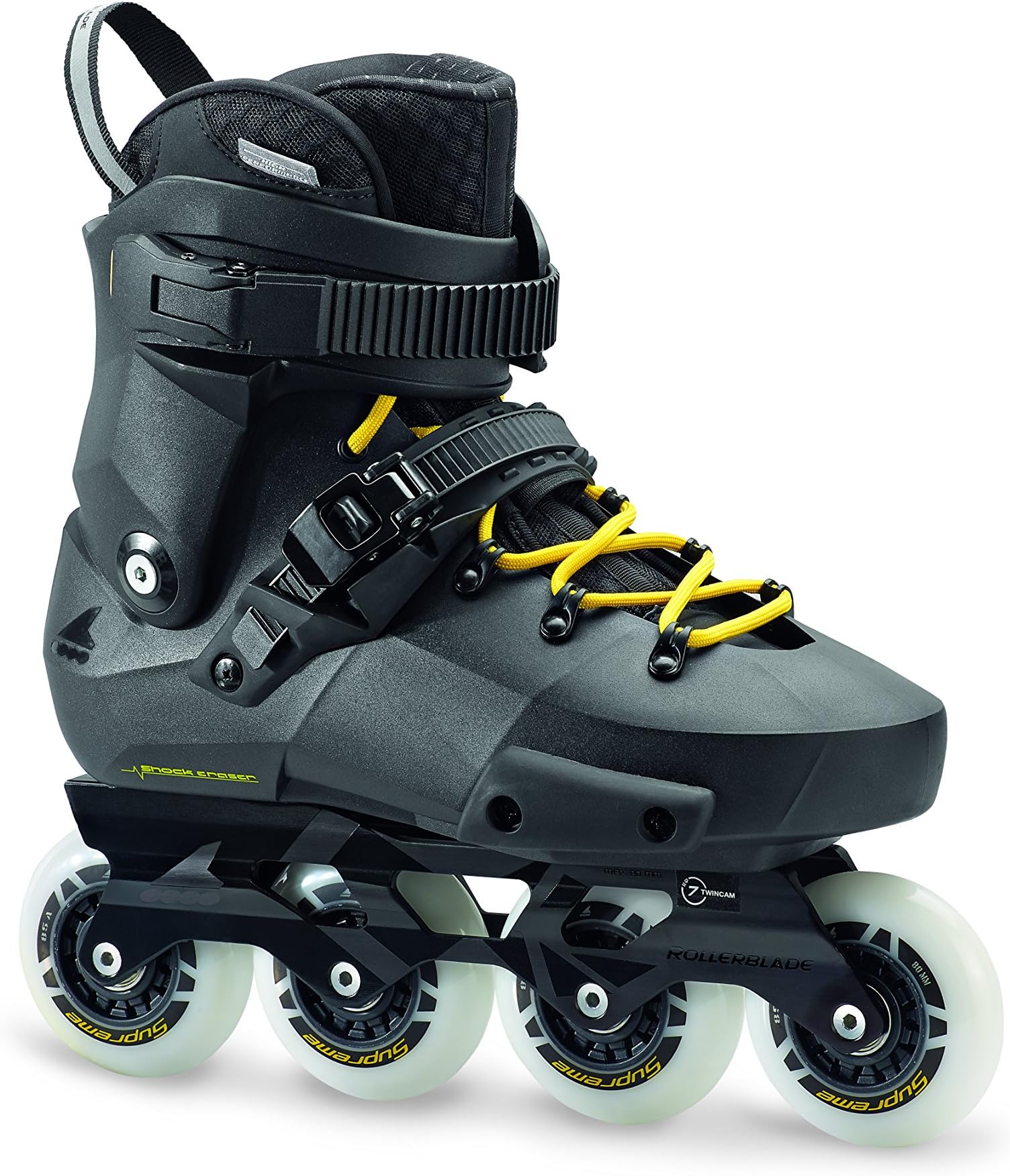 Rollerblade Twister Edge Men's Adult Fitness Inline Skate, Black and Yellow, High Performance Inline Skates, 5