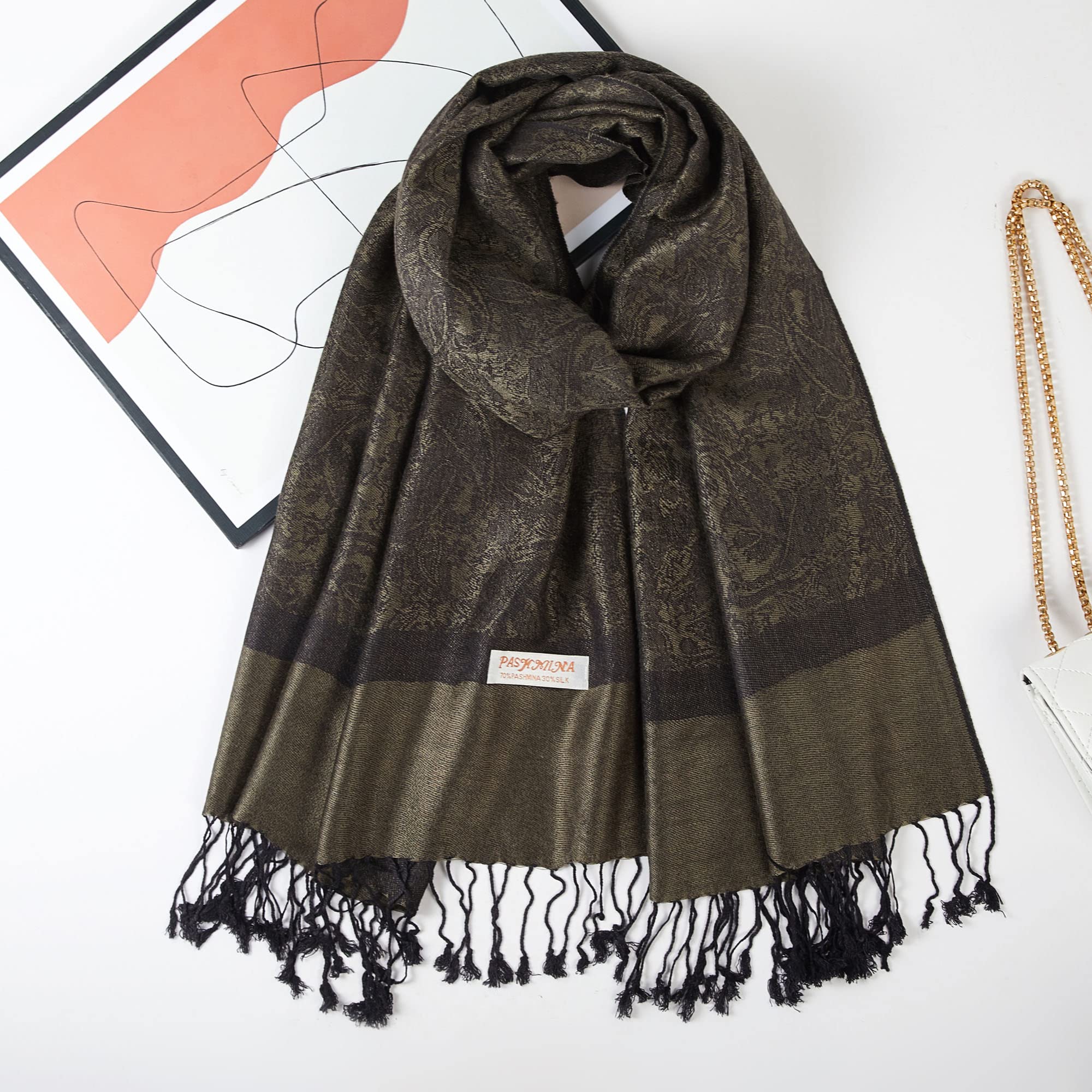 Paisley Pashmina Silk Scarf