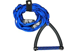 SHAKA PRO Wakesurf Rope with Handle - Adjustable 25 Foot Tow Rope with 10" Handle