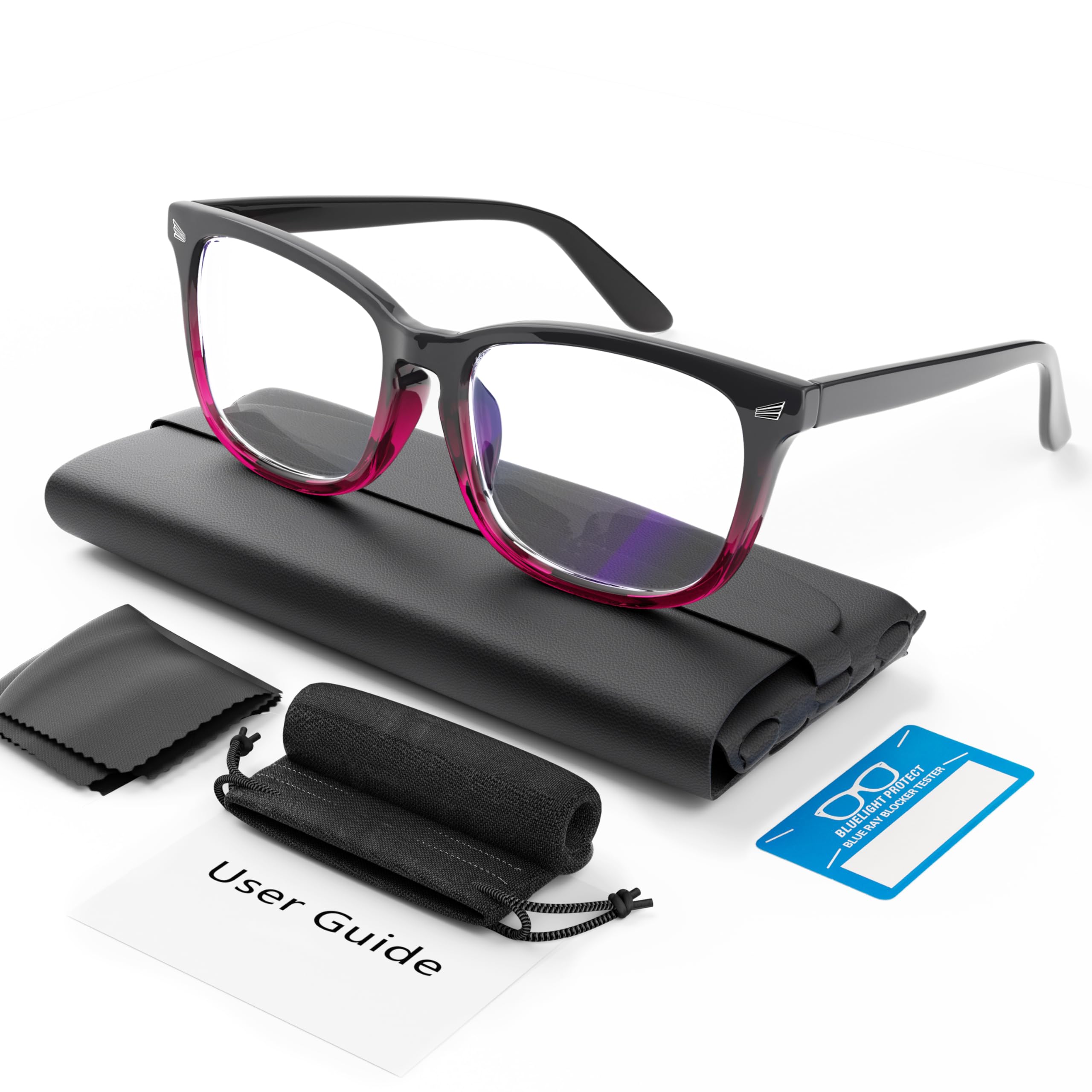 COOLOO Blue Light Blocking Glasses, Gaming Computer Glasses Anti Glare Headache Eyes Strain Glasses with Blue Light Filter, Super Light Weight Fashion