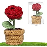 Penandatan Handmade Crochet Flowers, Crochet Roses, Knit Flowers, Teacher Appreciation Gifts, Perfect for Birthday, Anniversary, Christmas, Rose