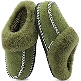 KuaiLu Womens Slippers with Cozy Fluff Plush Ladies Bedroom Pantuflas Comfy House Winter Slippers Comfortable Indoor Outdoor