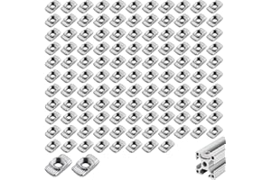 T-slot Nuts M5 for 20 Series Aluminum Profile, 120PCS Carbon Steel EU20 Slot Nuts with Precise Threading, 10x6x5mm Hammer Hea