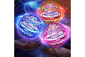 GENERIC Flying Orb Ball Toy 2025 Hand Controlled Hover Spinner Galaxy Lights Ball 3 Pack 360° Boomerang Flying Toys Magic Floating Globe Mini Drone Cool Christmas Gift Toy Flying Orb for Kids Ages 6-12 (BRP)