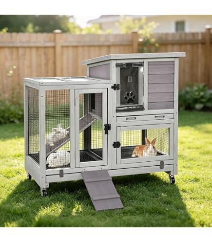 Amazon.com : WXXSHGDW 2 Tier Rabbit Cage, Rabbit Cage Indoor with