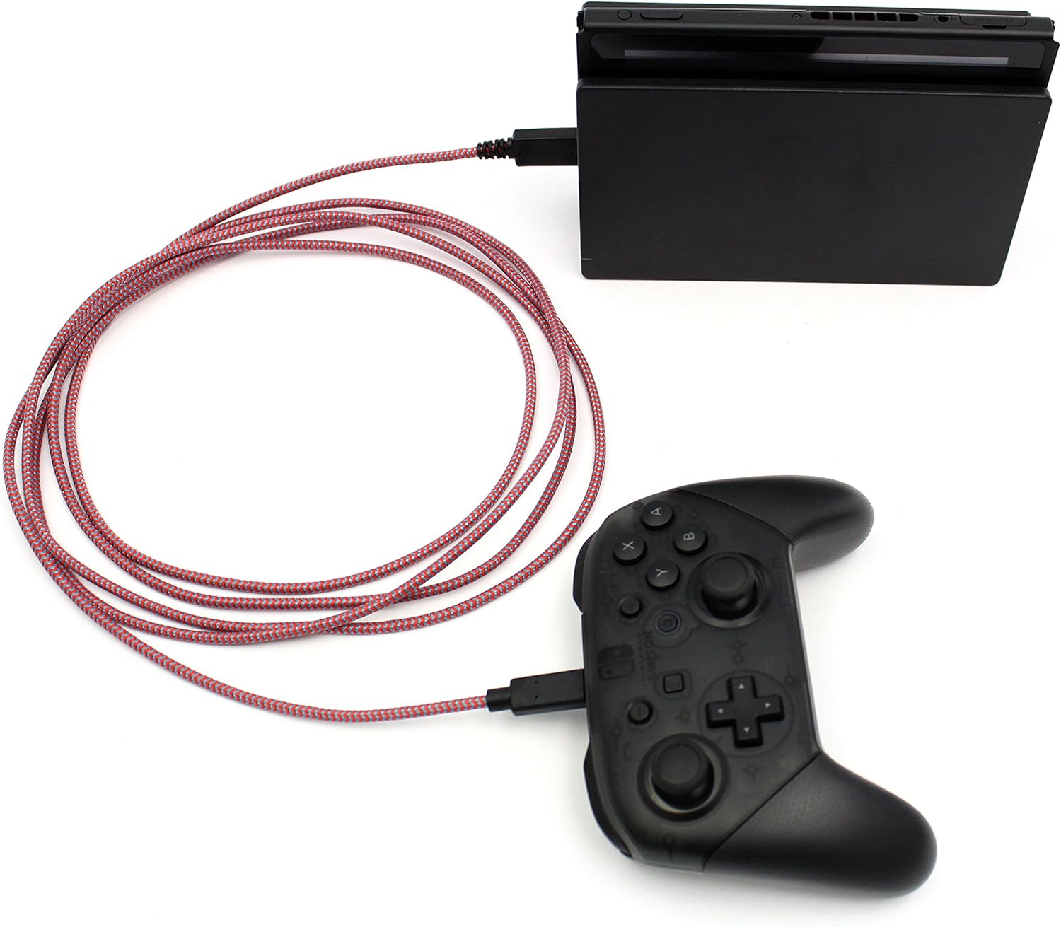 Câble de recharge USBC Lioncast avec revêtement en tissu pour Nintendo