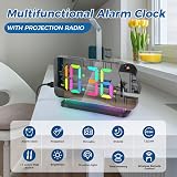 Sukeen Projection Alarm Clock 180° Rotatable Projector RGB Night Light FM Radio view 2