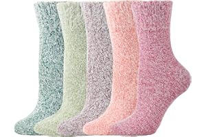 Marchare Women Wool Warm Thick Fluffy Socks Winter Fuzzy Cozy Socks For Women 5-11
