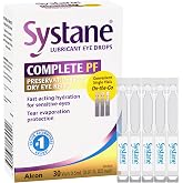 Systane Complete Preservative Free Dry Eye Drops, 30 Ct Single Use Vials | Contains Propylene Glycol 0.6%, Unit-Dose Lubricating Eye Drops for Irritation &amp; Dryness, Hydrating &amp; Soothing