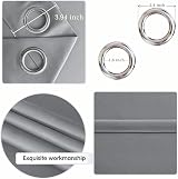 DWCN Blackout Curtains 90 x 90 inch Silver Grey 2 Panels Thermal Insulated view 2