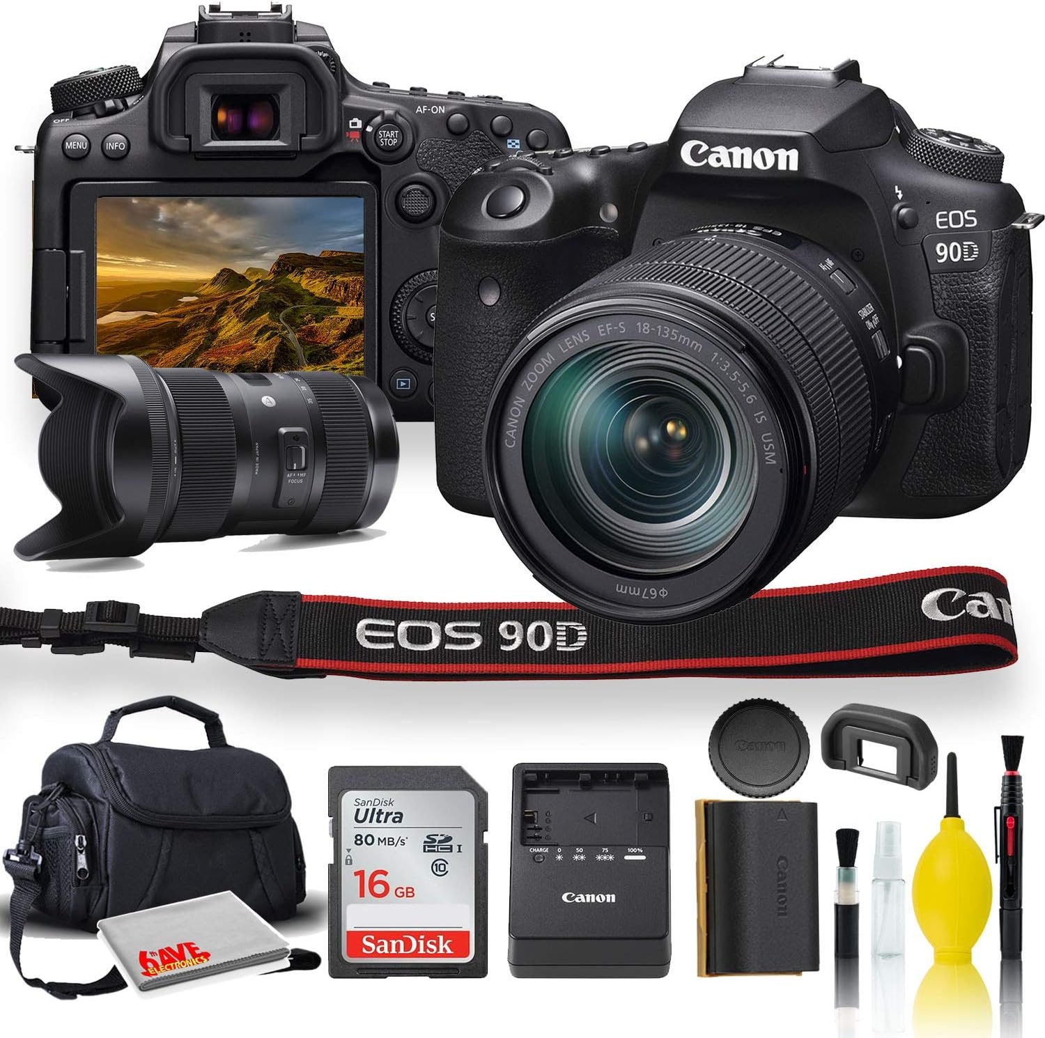 Canon EOS 90D DSLR Camera with 18135mm Lens