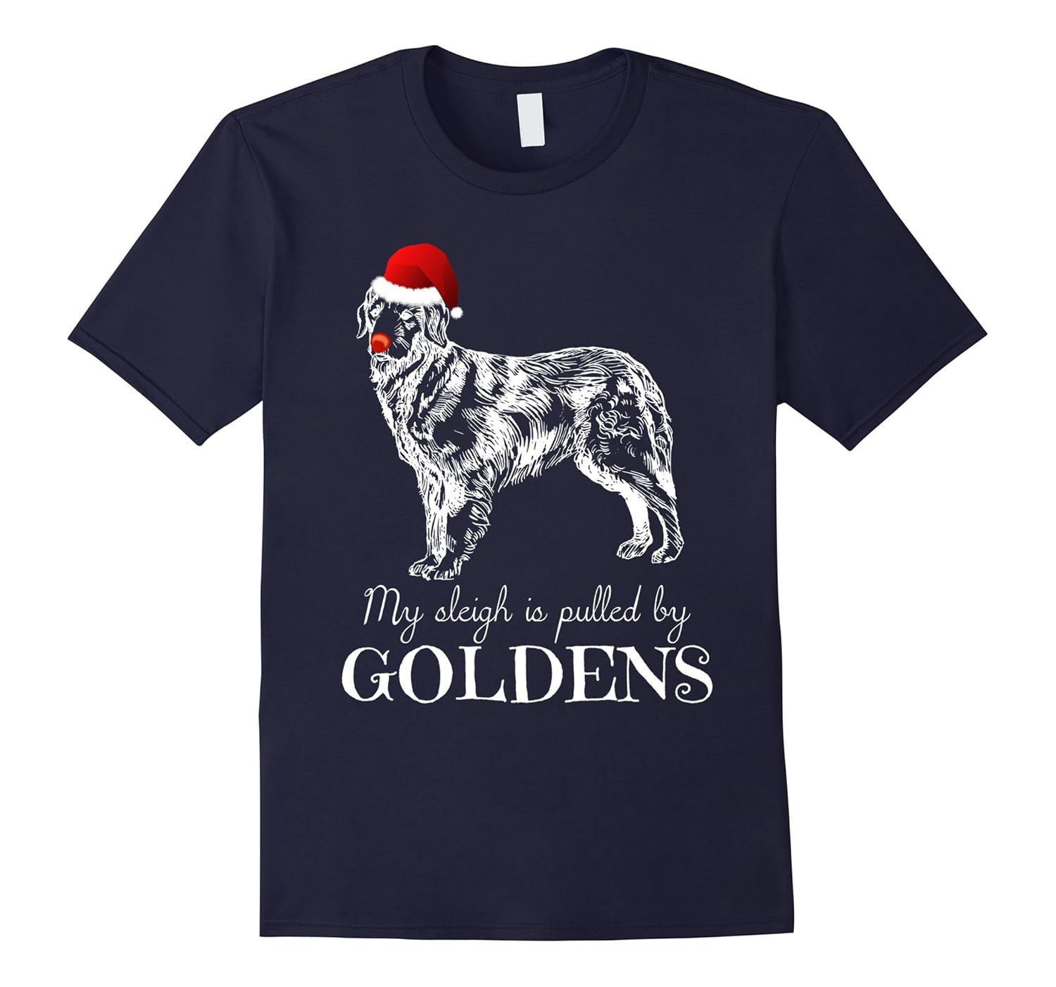 Golden Retriever Christmas Shirt Funny Goldens X-Mas T-Shirt-ANZ