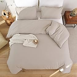 Smoofy Oatmeal Comforter Set King Size 3pcs Boho