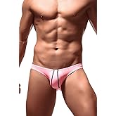 Newsywell Men's Ice Silk Bikini Briefs Low Rise Soft Breathable Underwear