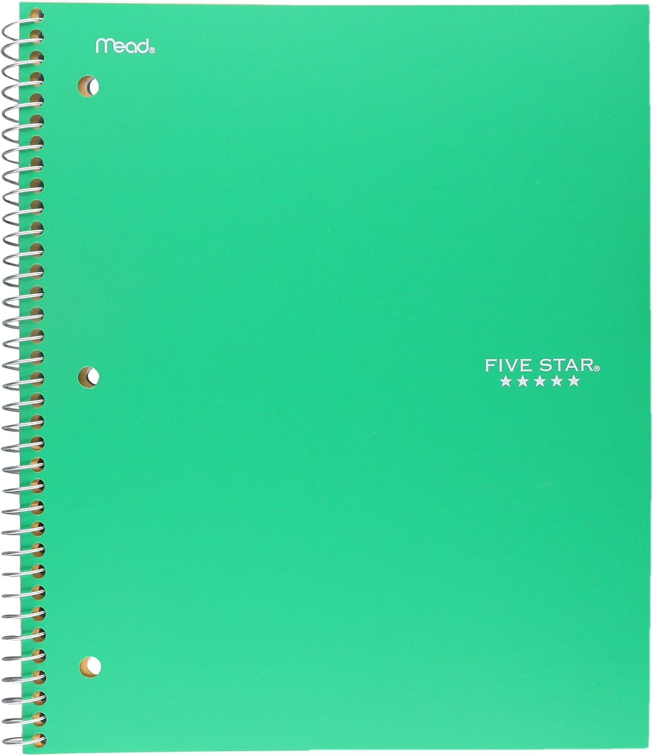 Five Star Spiral College Ruled Notebook, 1 Subject, Wired Note Book with Pockets, 100 Sheets (6 pack) : Office Products