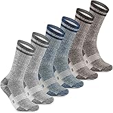 MERIWOOL 3 Pairs Merino Wool Midweight Hiking Crew Socks for Men and Women with Snug Calves –Moisture-Wicking Cushioned Socks