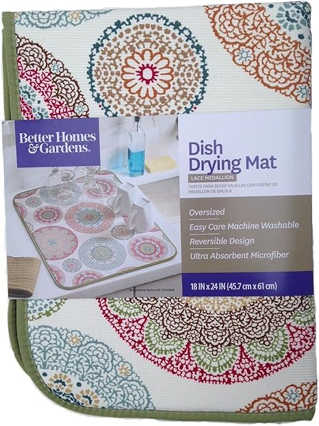 Better Homes And Garden Lace Medallion Dish Drying Mat Kitchen