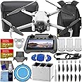 DJI Mini 4 Pro Drone Fly More Combo with RC 2 Controller (With Screen) Folding Drone with 4K Video, Under 249g, 34 Mins Flight Time, Vision Sensing 3 Batteries Bundle with 2X 128GB Memory Card + Pilot Kit