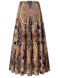 NASHALYLY Women's Chiffon Elastic High Waist
