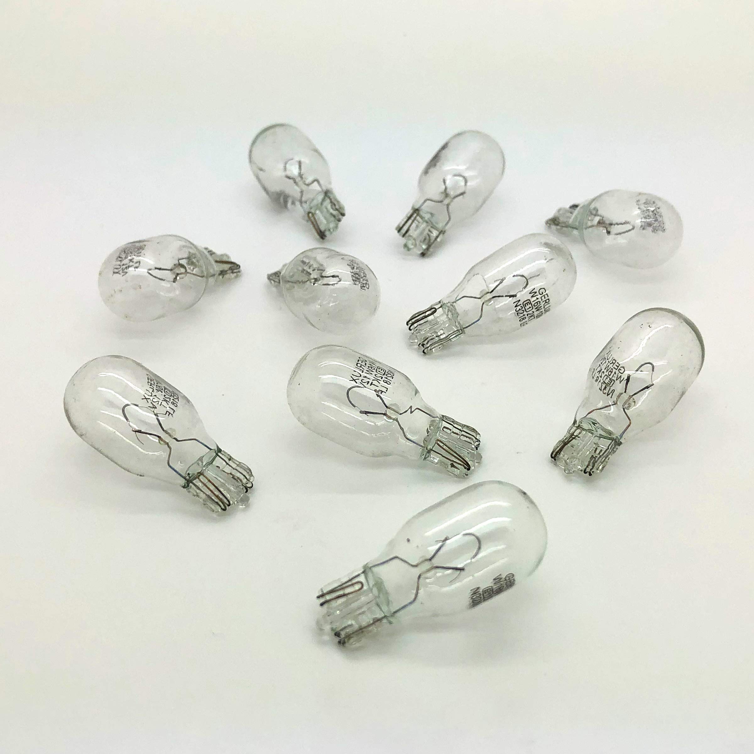 10 x Autolamps 921B W16W Bulb 955 12v 16w - Brake, Tail, Indicator, Reverse, High Level Brake Light