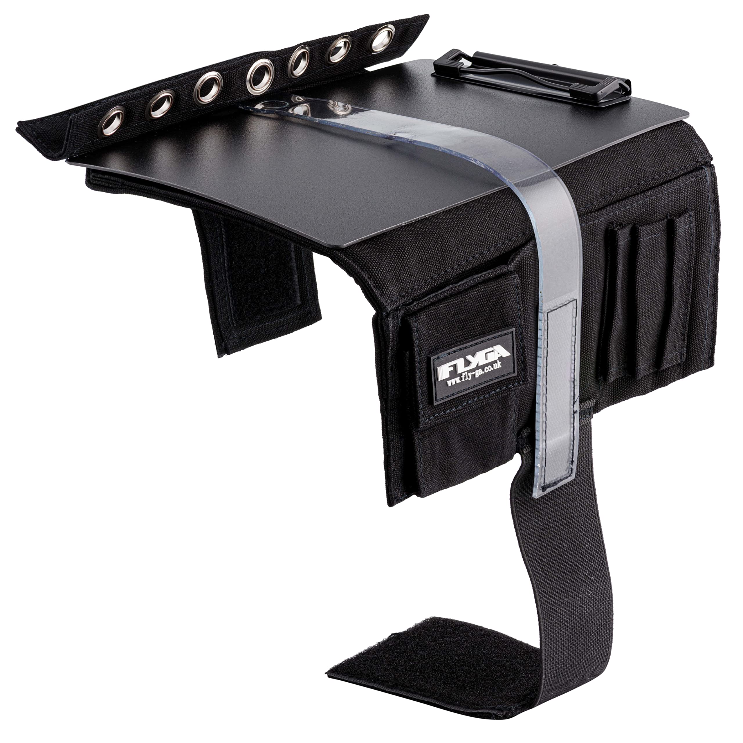 FlyGA Aviation Pilot Kneeboard - Durable Fabric Design - Fits A5 Plogs, Includes Storage Space