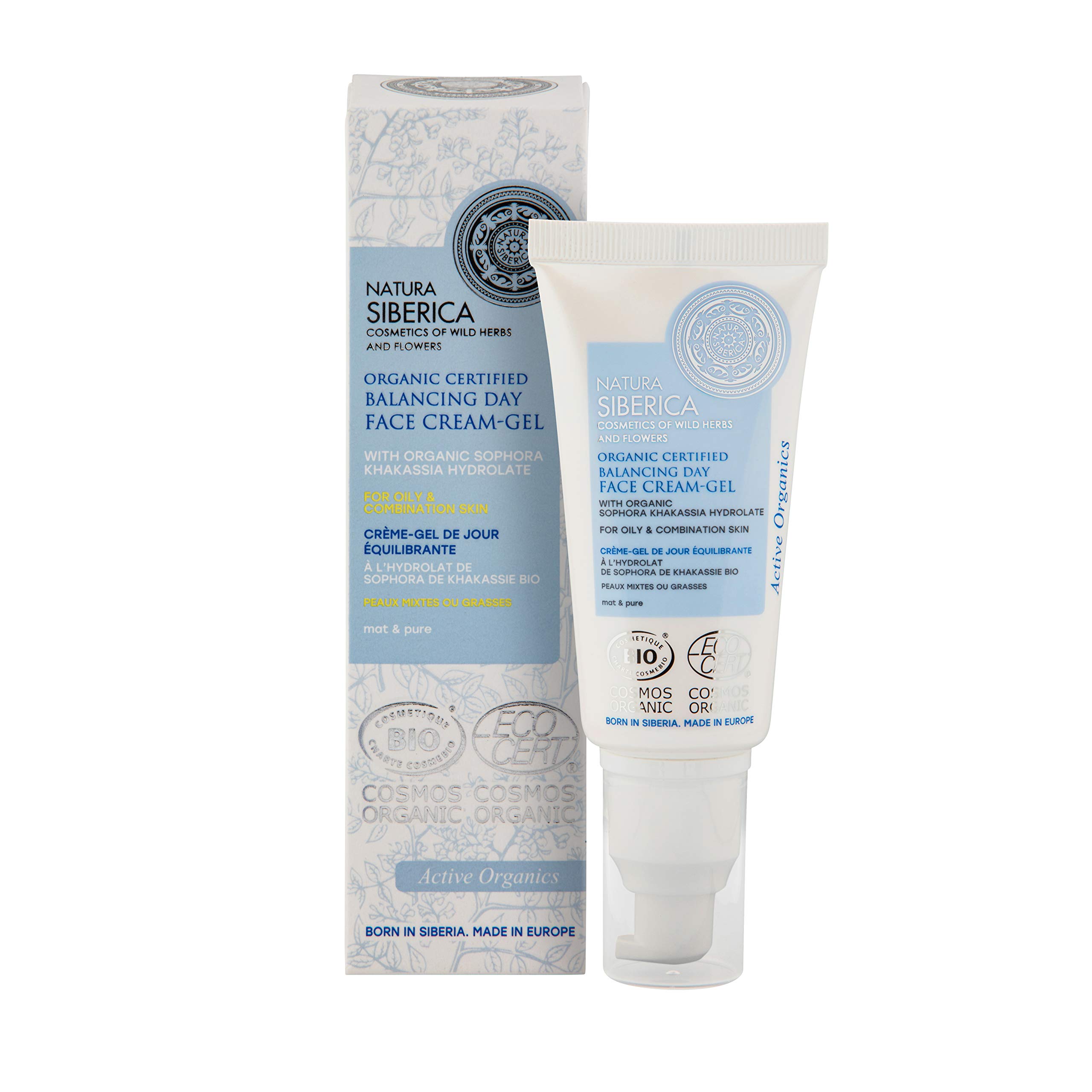 Natura Siberica Organic Certified Oily & Combination Skin, Balancing Face Cream-Gel
