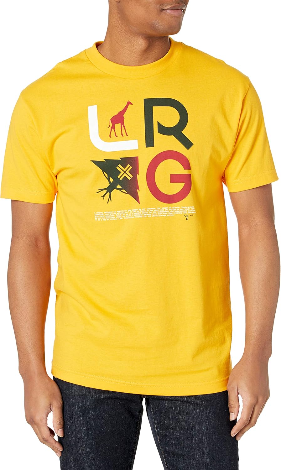 LRG Men's Stacked Icons Gradient Tee TShirt Amazon.co.uk Clothing