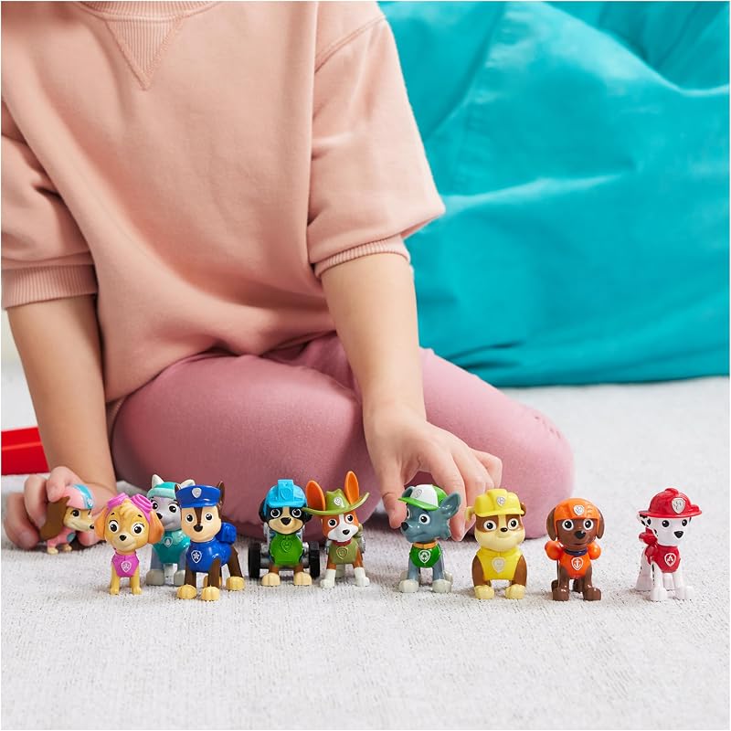 - Pat Patrouille - Coffret Cadeau 10 Figurines - Jouet Enfant