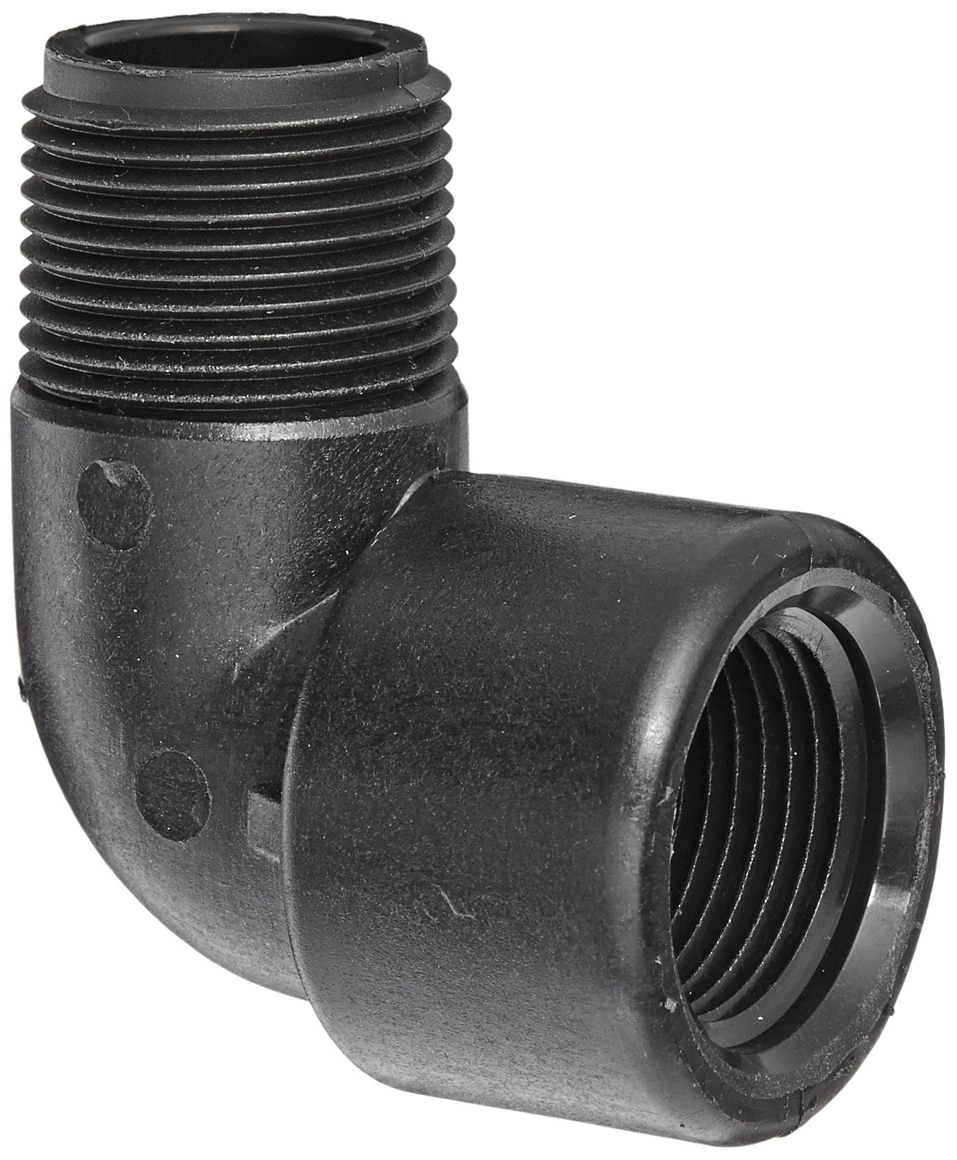 Banjo SL100-90 Polypropylene Pipe Fitting, 90 Degree Street Elbow, Schedule 80, 1" NPT Female x NPT Male