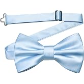 Branduce Solid Color Pre-tied Bow Tie Quality Adjustable Bowtie for Men Party Wedding