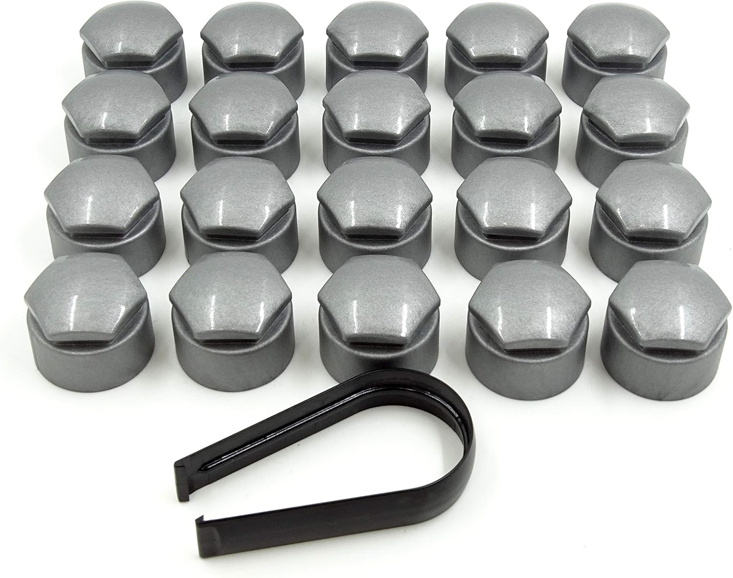 Partsdealers Round Type Wheel nut covers for Audi A1 A3 A4 A5 A6 A7 A8 TT Q3 Q5 Q7 Mk2, Q8 17mm (Alloy Grey) - Image 3