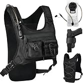 Hydration Running Vest Backpack with 2L Water Bladder - Lightweight &amp; Reflective Chest Pack with Gear Holder, Includes Free Carabiner for Hiking, Running, Cycling, Marathon (Men &amp; Women)
