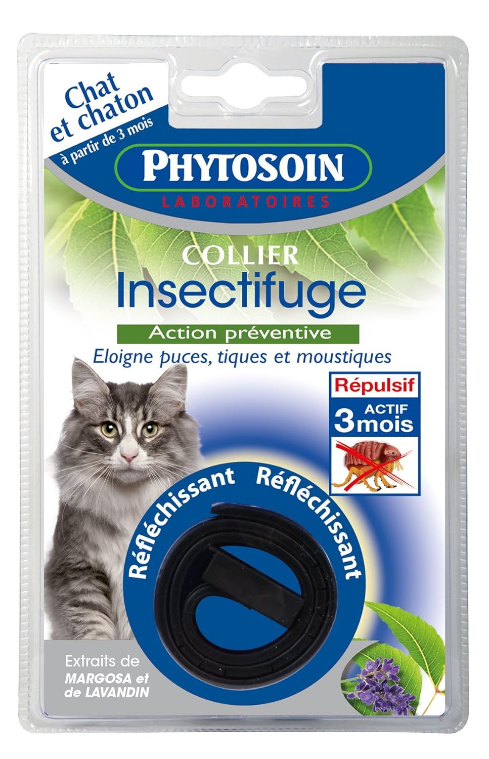 Phytosoin 095007 Chats Collier Insectifuge Rflchissant
