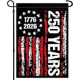 250 Years Garden Flag 12x18 America 250th Anniversary 1776-2026 Semiquincentennial Flag for Outside House Indoor Yard Patriotic Banner Decor
