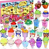 Advent Calendar 2025 for Girls, Ice Cream Cup Advent Calendar for Kids, 24 Days of Christmas Countdown Calendar DIY Craft Kit for 6-12 Ages