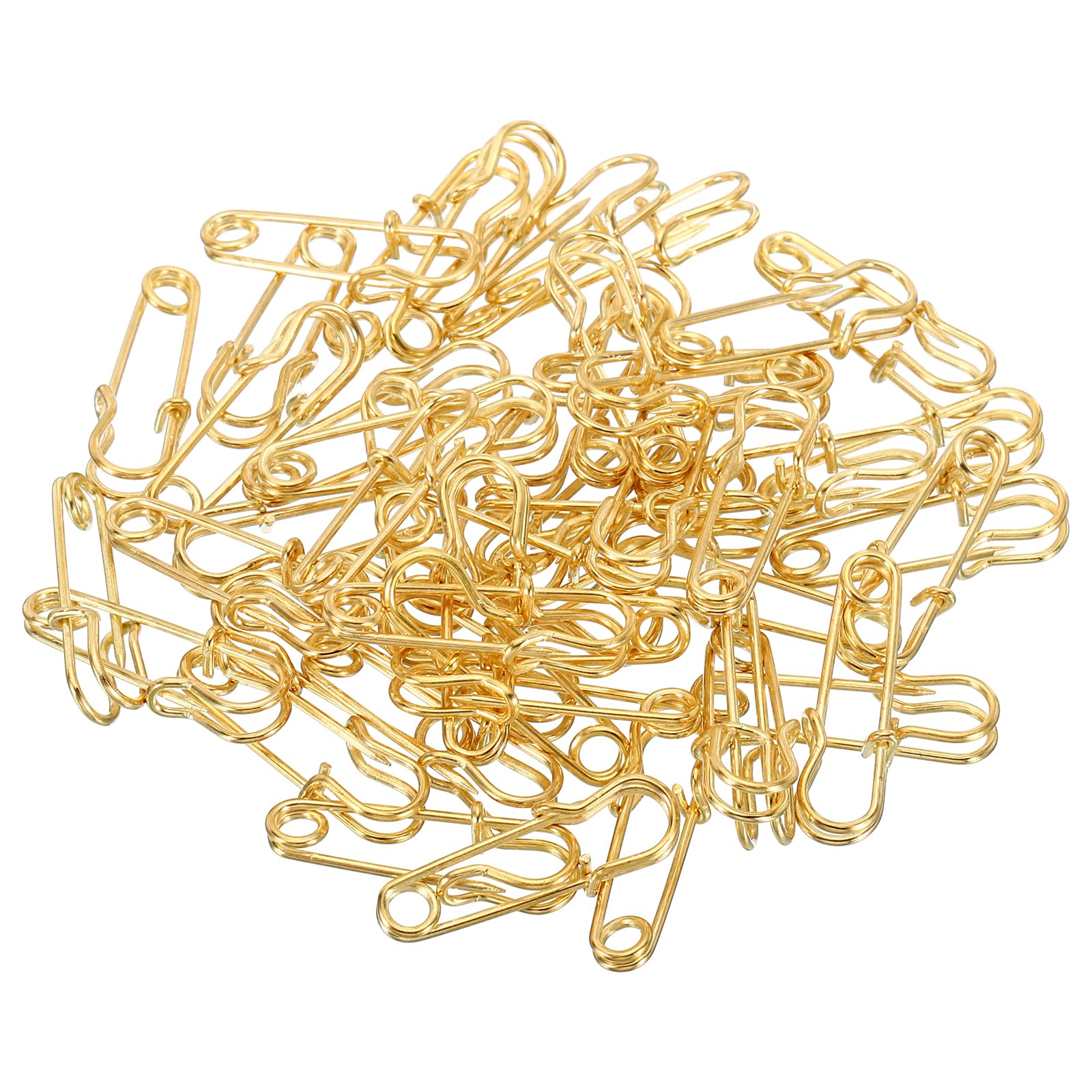 YOKIVE 50 Pcs Safety Pins, Large Metal Sewing Pins | Craft Making, Great for Clothing, Knitting, Sewing (Gold Tone, 1.06-Inch)
