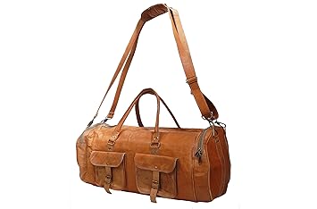 pranjals house Vintage Brown Leather Handmade Duffle Bag (Dimension LXWXH: 66x30X30cm)