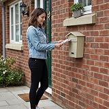 ZENO Post Box Wall Mounted Waterproof Large Outdoor Mailbox Beige view 8