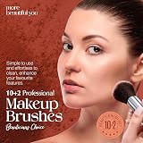 PORTENTUM Makeup Kit 12Pcs Premium Synthetic Kabuki Brushes Set Foundation view 2