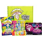 WARHEADS Survive The Sour Specialty Gift Box - Sour Candy Challenge Variety Pack - 6 Candies of Different Levels of Sour for All Sour Seekers