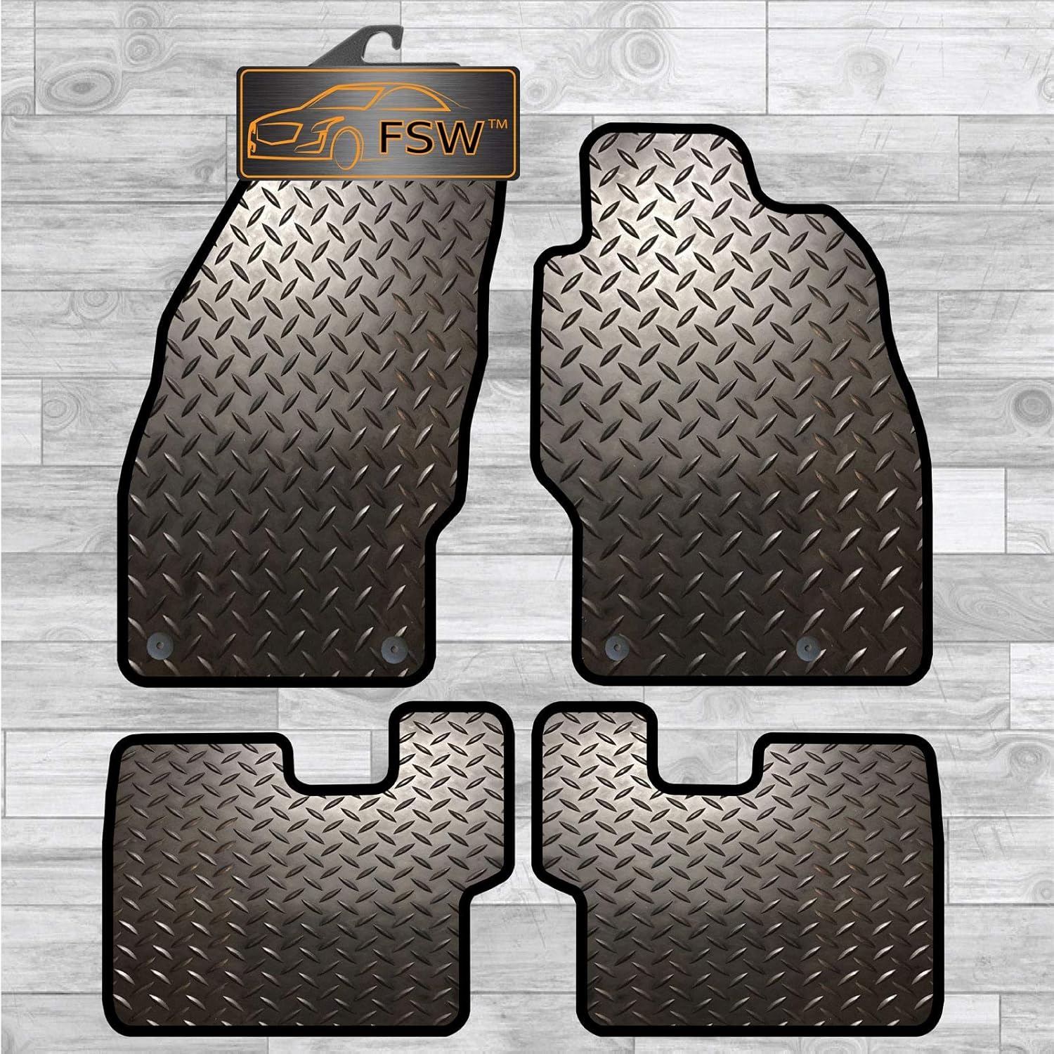 FSW Tailored 3MM Waterproof Rubber Heavy Duty Car Floor Mats FOR