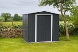 Duramax ECO 6 x 6 Metal Garden Storage Shed Anthracite view 7