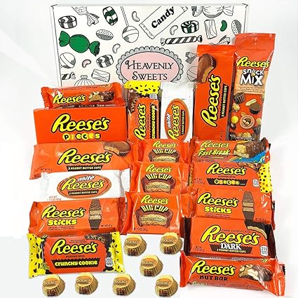 Großer Amerikanische Reeses Schokolade Geschenkkorb | | Peanut Butter und Schokolade | Peanut Butter Cups, Pieces, Sticks, Nu