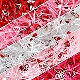 Colingmill 11 Oz/310g Valentine's Day Shreded Paper Filler with Heart Confetti 5 Colors Cut Paper Shred Grass for Gift Wrapping Box Basket Filling Wedding Anniversary Party Decorations