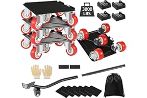 Torixqi Heavy Duty Furniture Dolly - Furniture Movers with 5 360° Swivel Wheels, Furniture Lift Mover Tool Set, Suitable for Moving Appliances, Pianos, Equipment, Maximum Load: 3800 lbs